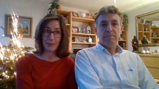 Maricarmen y Mariano durante la entrevista