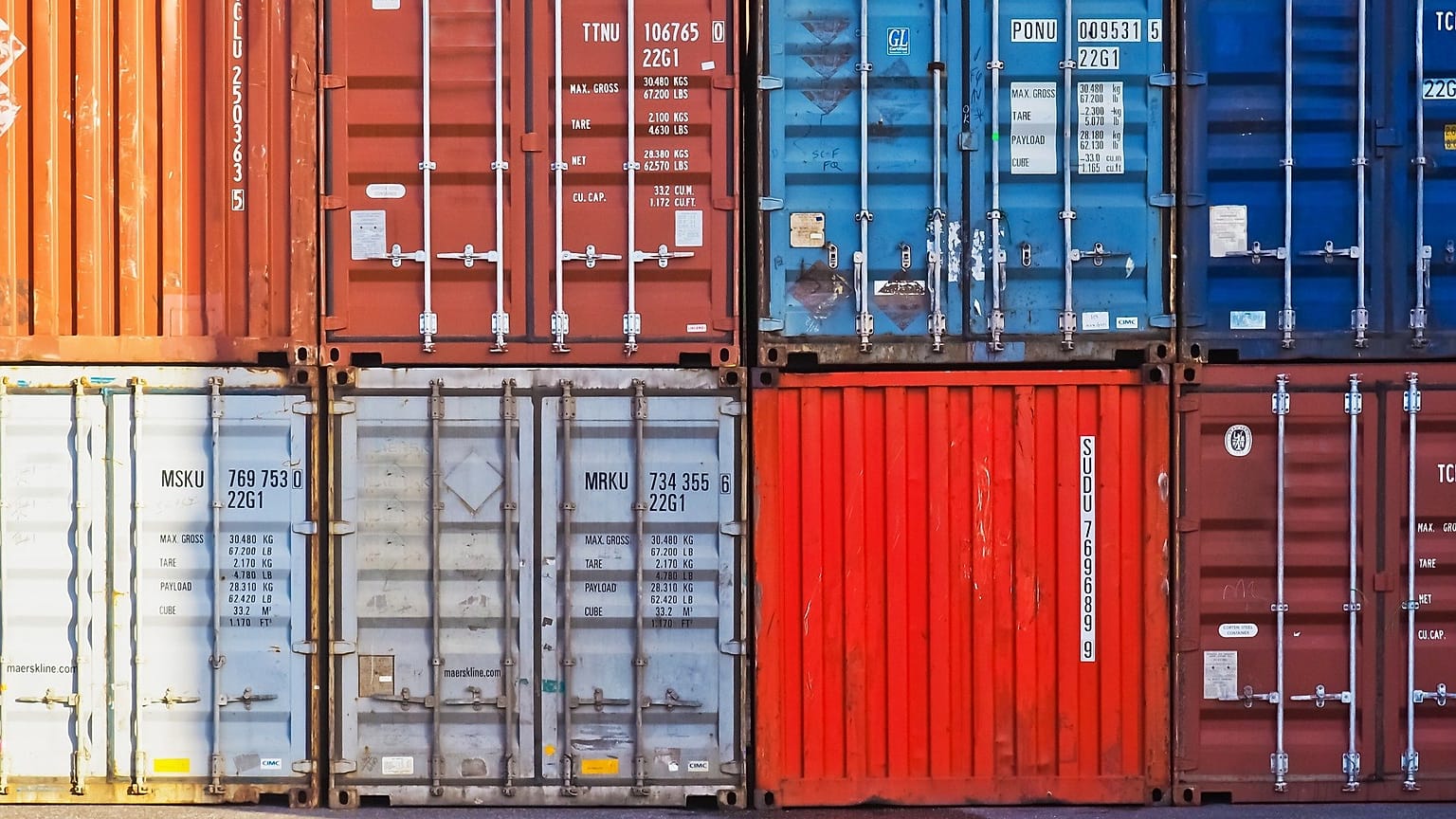 Symbolbild: Schiffscontainer. 