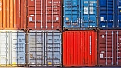 Symbolbild: Schiffscontainer. 