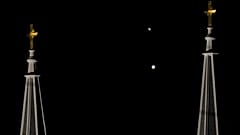 Jupiter und Saturn am Nachthimmel