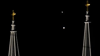 Jupiter und Saturn am Nachthimmel