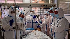 Eine Intensivstation in einer Klinik in Leganes, einem Vorort von Madrid