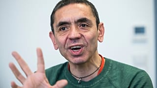 Ugur Sahin, CEO of Biontech, gestures during an interview in Mainz, Germany, Wednesday, Nov. 27, 2019.