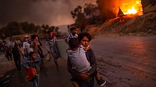 Lesbos, Greece: The flames of misery