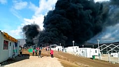 Lager Lipa in Flammen 