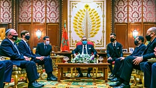 هیات سیاسی اسرائیل در حضور پادشاه مراکش