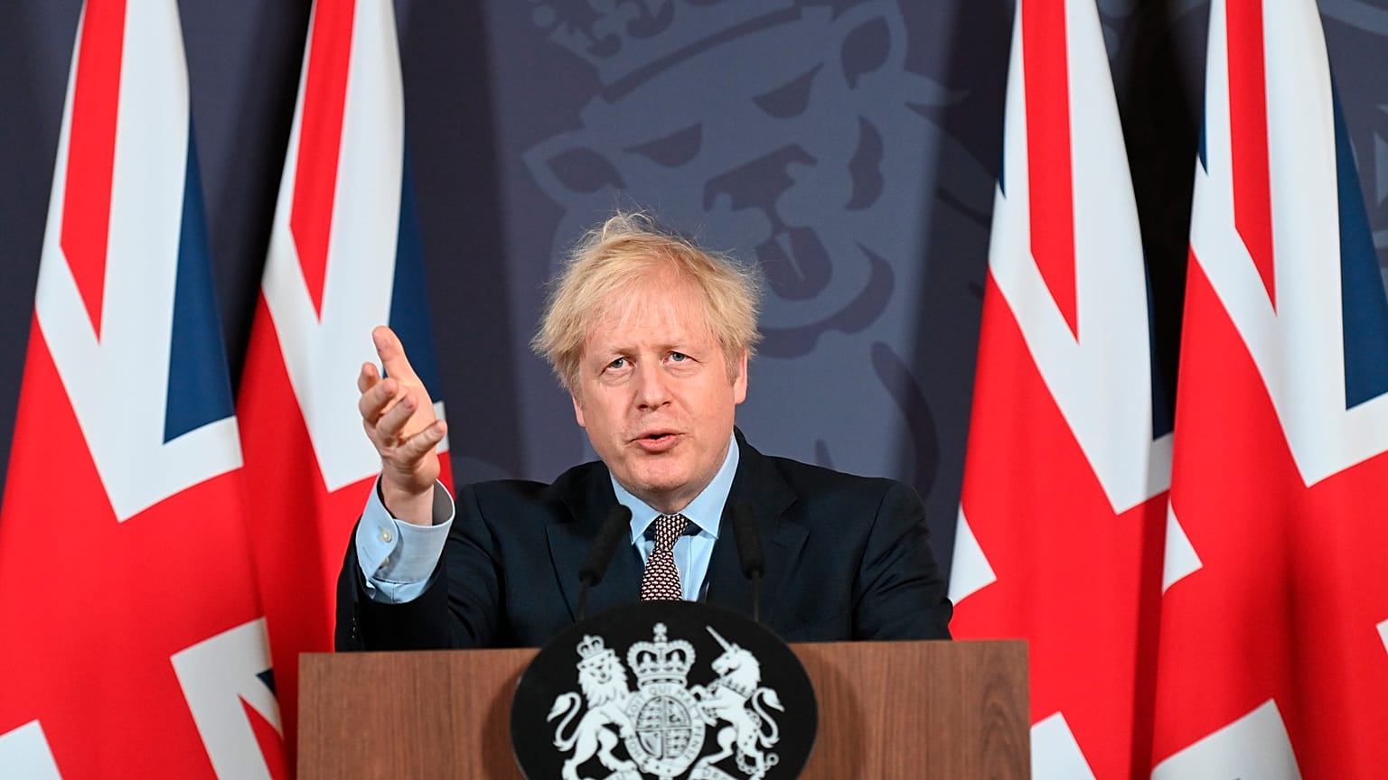 El primer ministro de Reino Unido Boris Johnson en una comparencia en la que explica el acuerdo de Brexit.