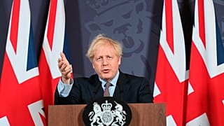El primer ministro de Reino Unido Boris Johnson en una comparencia en la que explica el acuerdo de Brexit.