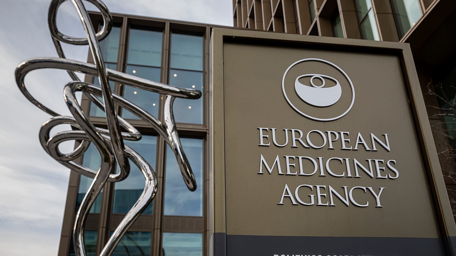 Outside view of the European Medicines Agency in Amsterdam premises