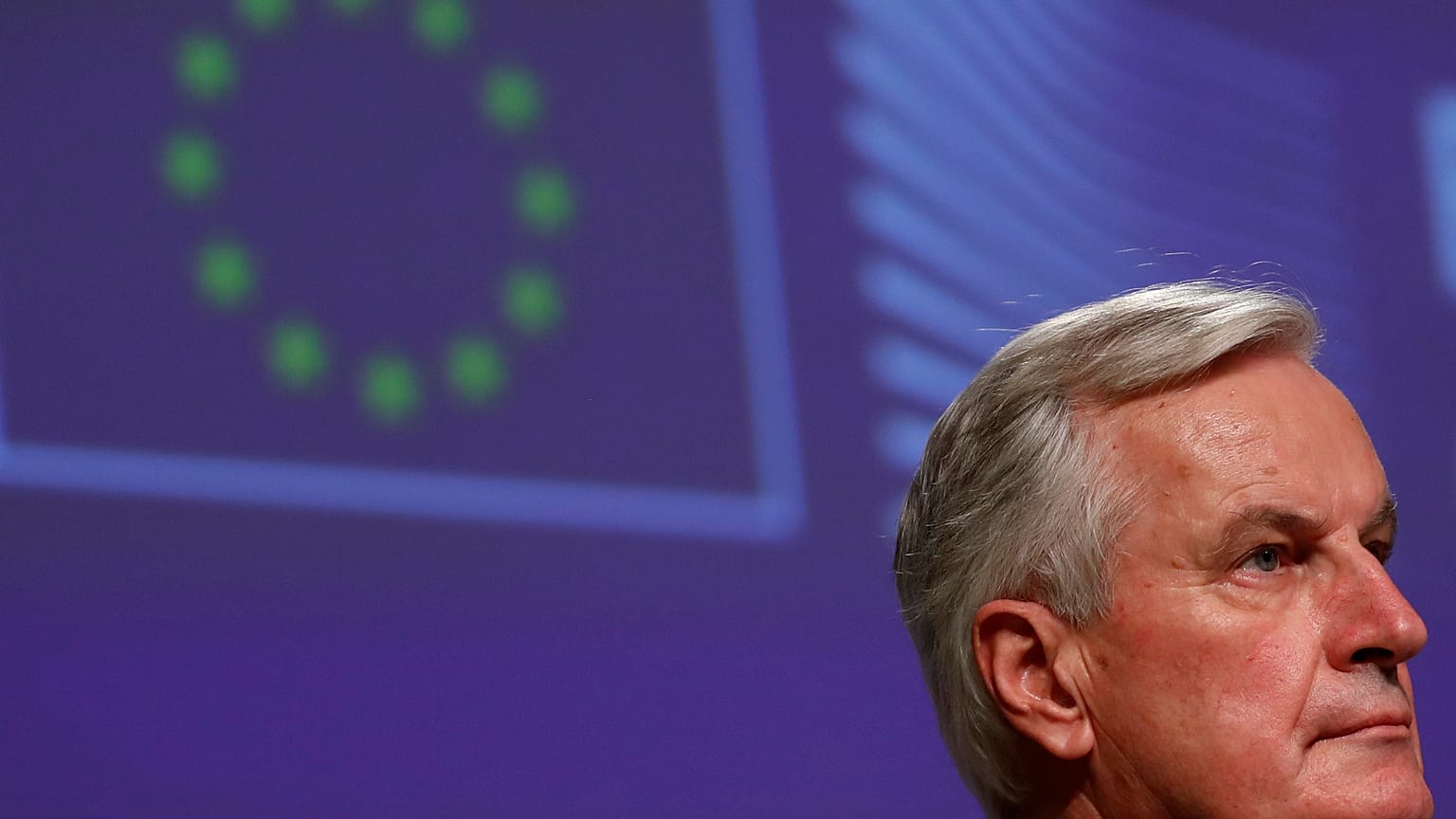 El jefe negociador de la UE para el Brexit Michel Barnier en una rueda de prensa el 24 de diciembre de 2020.