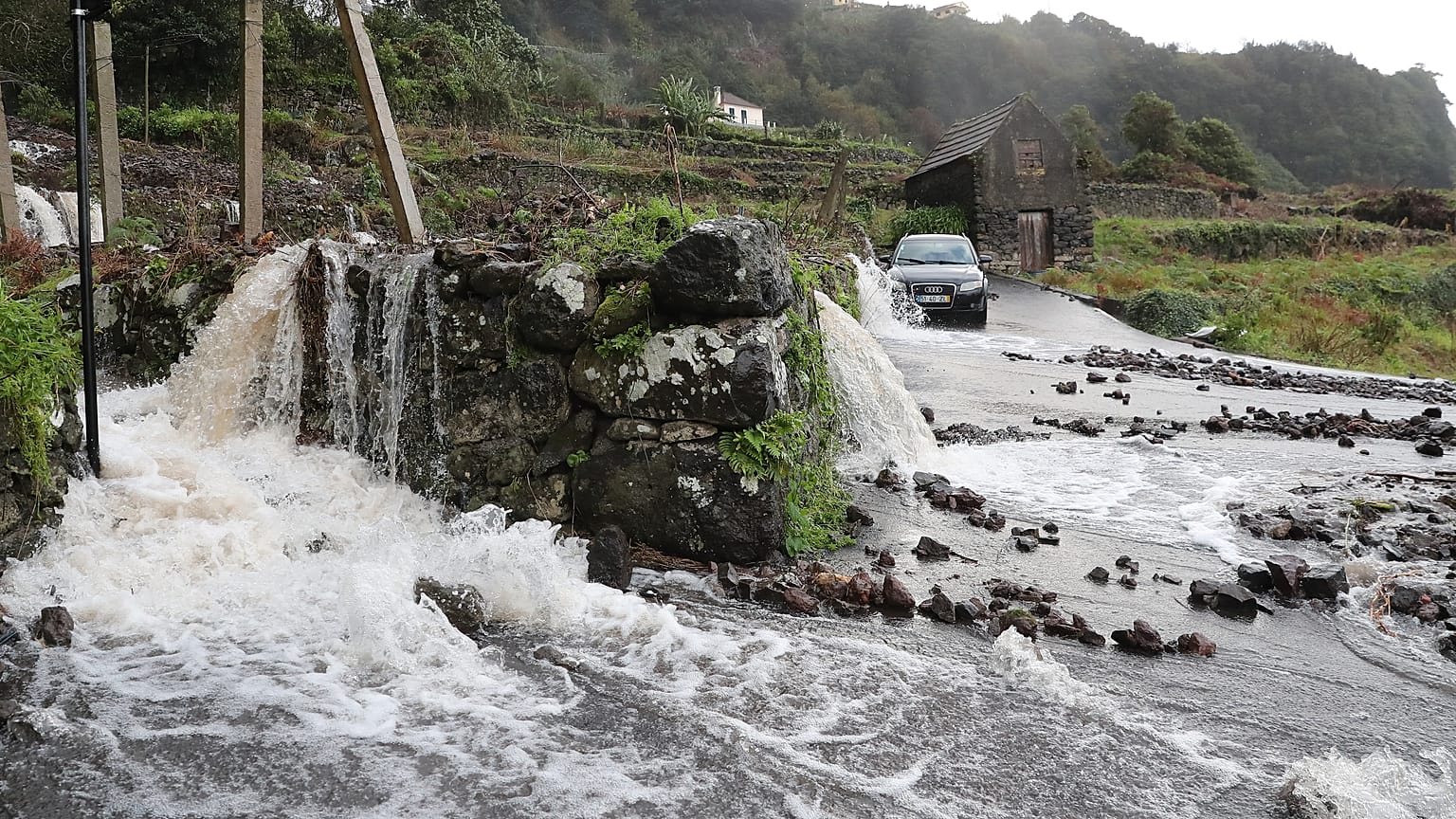 Temporal provoca estragos na Madeira