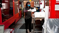 In this photo taken on Monday, Feb. 18, 2019, staff work at GoodFish, an injection molding business that supplies the auto industry, at their factory in Cannock, England. 