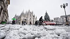 Schnee in Mailand am 28.12.2020
