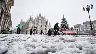 Schnee in Mailand am 28.12.2020