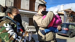 Homeless people newly located in the village of Munotello