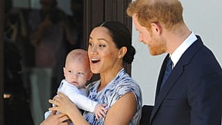 The couple's son, Archie, 1, also made an appearance to wish listeners a Happy New Year