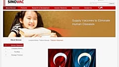 Haklenen Sinovac sitesinin ekran görüntüsü