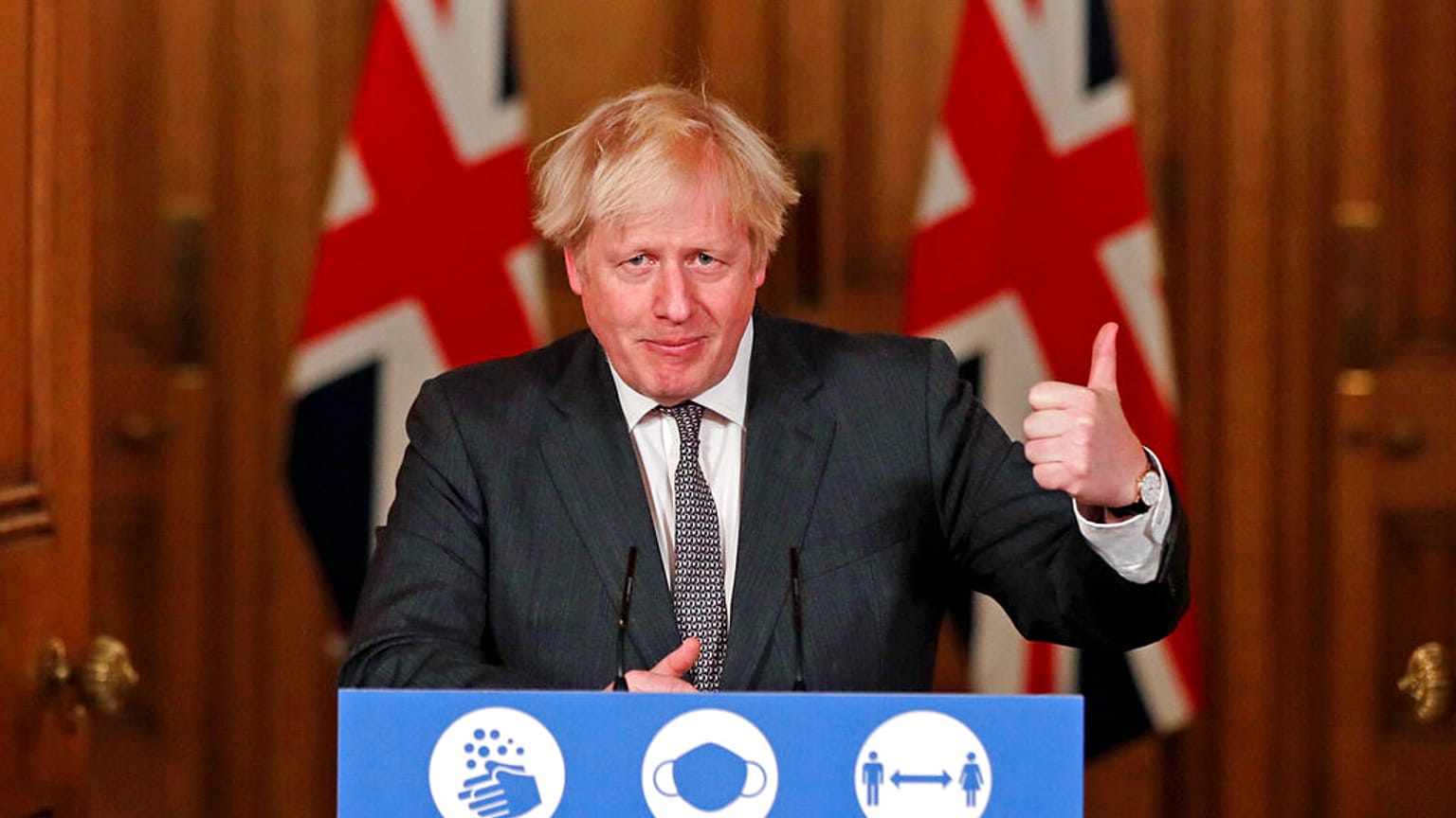 Boris Johnson in London zum Brexit-Handelsdeal