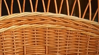 Detail eines Korbsessels