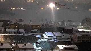امدادگران نروژی در حال جستجوی ناپدیدشدگان بر اثر رانش زمین