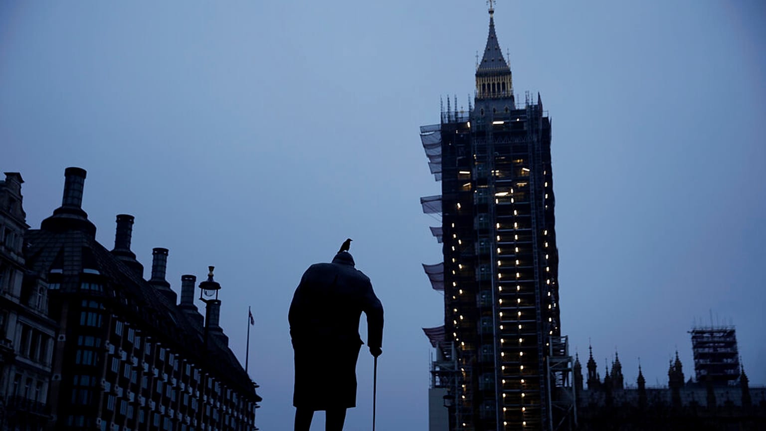 Dawn outside the Houses of Parliament in London on the first day of Brexit taking effect