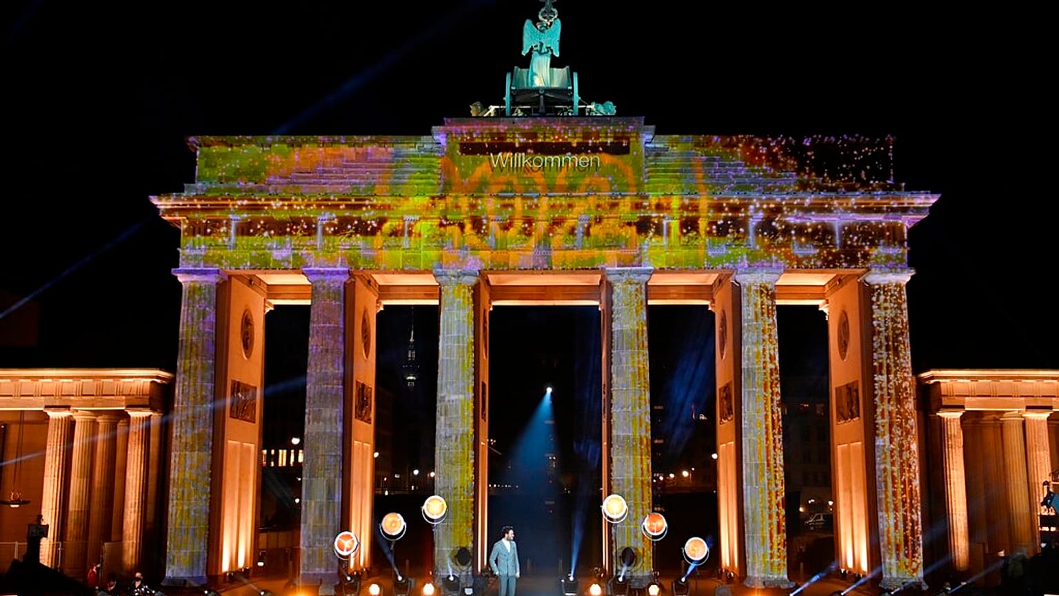 Feuerwekt am Brandenburger Tor in Berlin