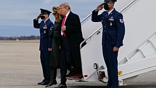 Donald et Melania Trump sur l'Andrews Air Force Base le 31 décembre 2020, États-Unis