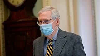 Senate Majority Leader Mitch McConnell of Ky., walks to the Senate floor on Capitol Hill in Washington on Dec 30, 2020.