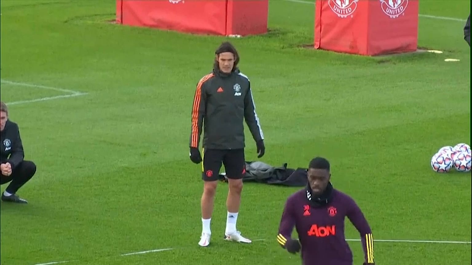 Edison Cavani con su club inglés el Manchester United