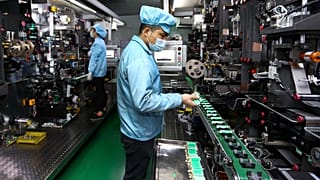 F´´abrica de batería de litio en Huaibei, China. Noviembre de 2020