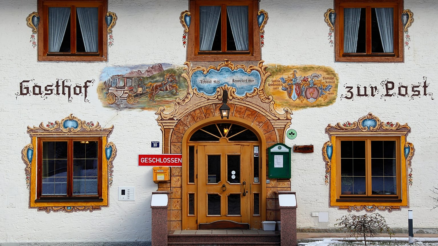 Bezárt fogadó az ausztriai Hinterrissben 2020. december 3-án