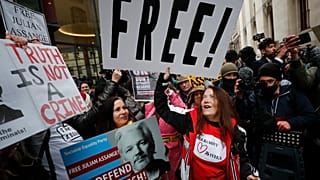 Manifestation de soutien à Julian Assange, Londres, 4 janvier 2021