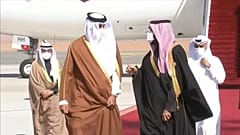 ولي العهد السعودي الأمير محمد بن سلمان يستقبل أمير قطر الشيخ تميم بن حمد آل ثاني في مدينة العلا السعودية