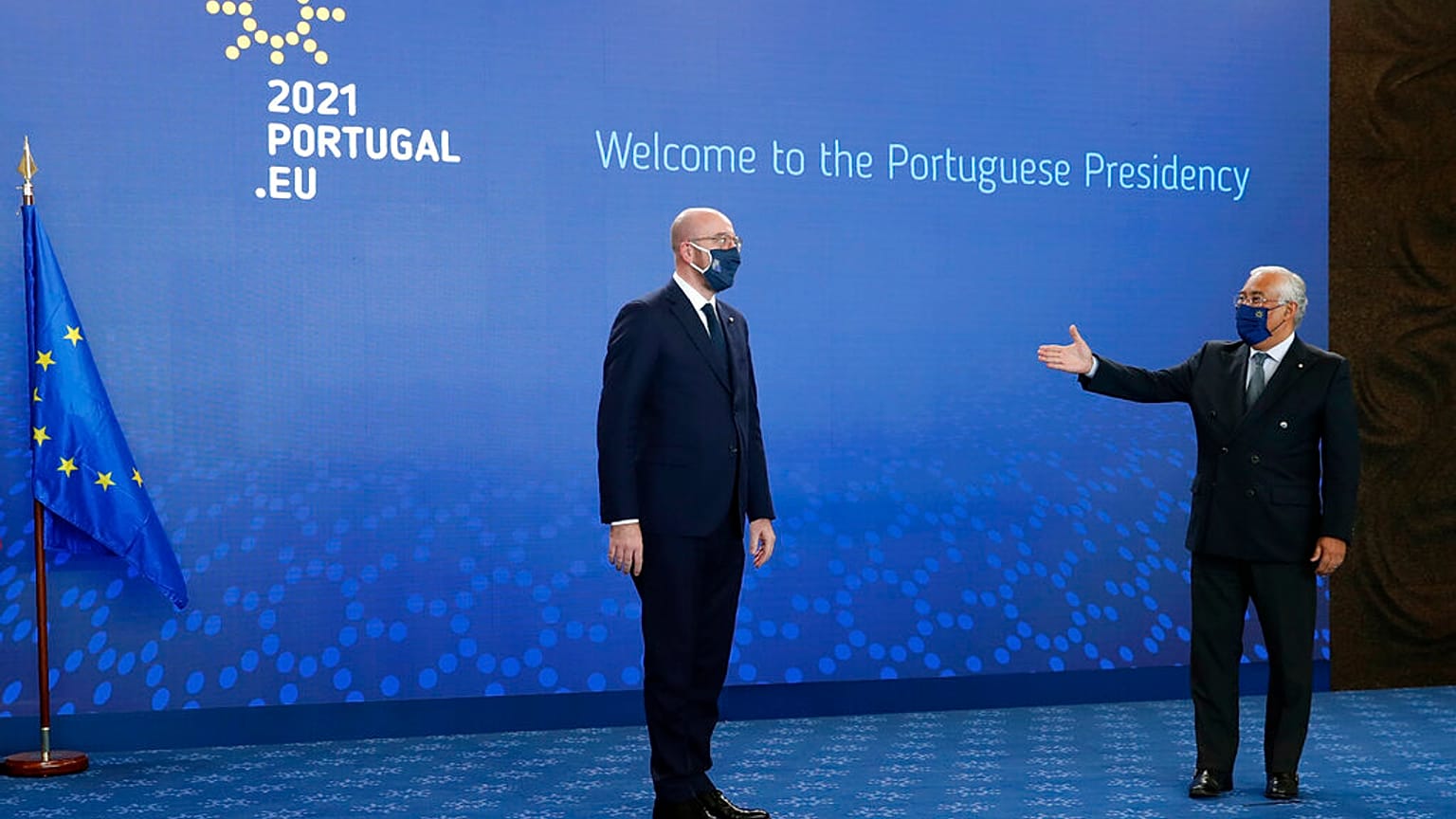O encontro de Carles Michel com António Costa, no CCB, em Lisboa, marcou formalmente o arranque da presidência portuguesa