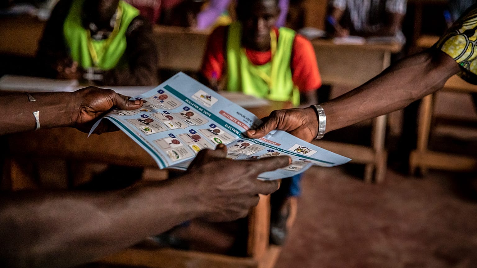 Presidential and legislative elections were held on Sunday amid fears of violence after fighting between rebels and government forces.