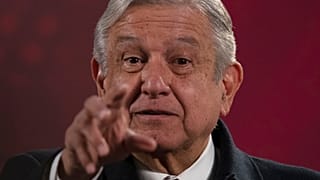 El presidente de México, Andrés Manuel López Obrador, durante una de sus famosas "mañaneras" o ruedas de prensa matutinas.