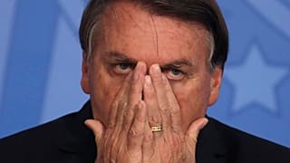 الرئيس البرازيلي جائير بولسونارو في القصر الجمهوري في برازيليا. 2020/11/26