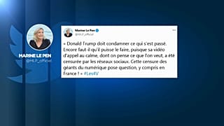 Marine Le Pen tenta di difendere Trump e attacca i colossi di Internet.
