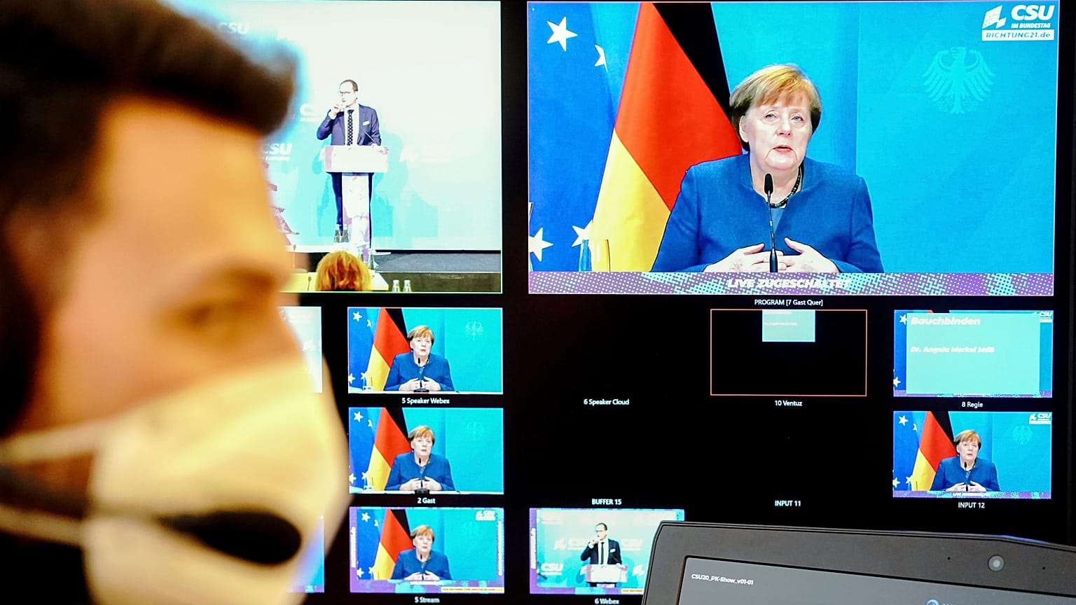 Videoschalte mit Kanzlerin Merkel