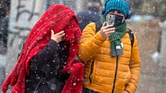 Schnee in Madrid