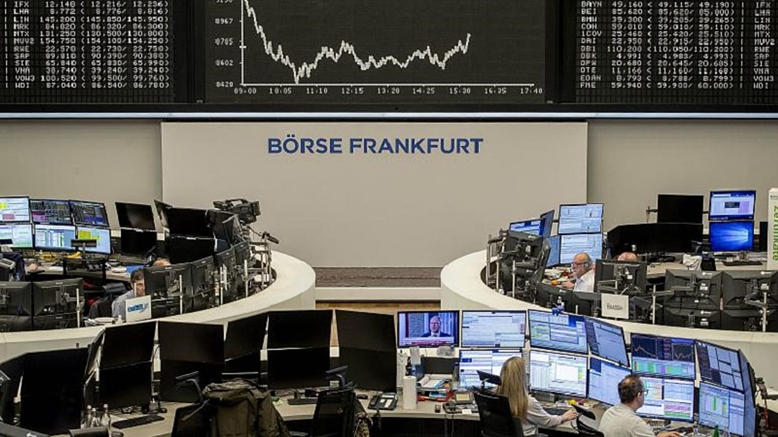 La borsa di Francoforte, 17 marzo 2020