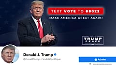 Capture d'écran de la page Facebook de Donald Trump