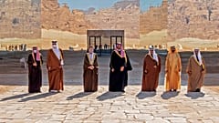 قبل الجلسة الافتتاحية للقمة 41 لمجلس التعاون الخليجي في مدينة العلا شمال غرب السعودية