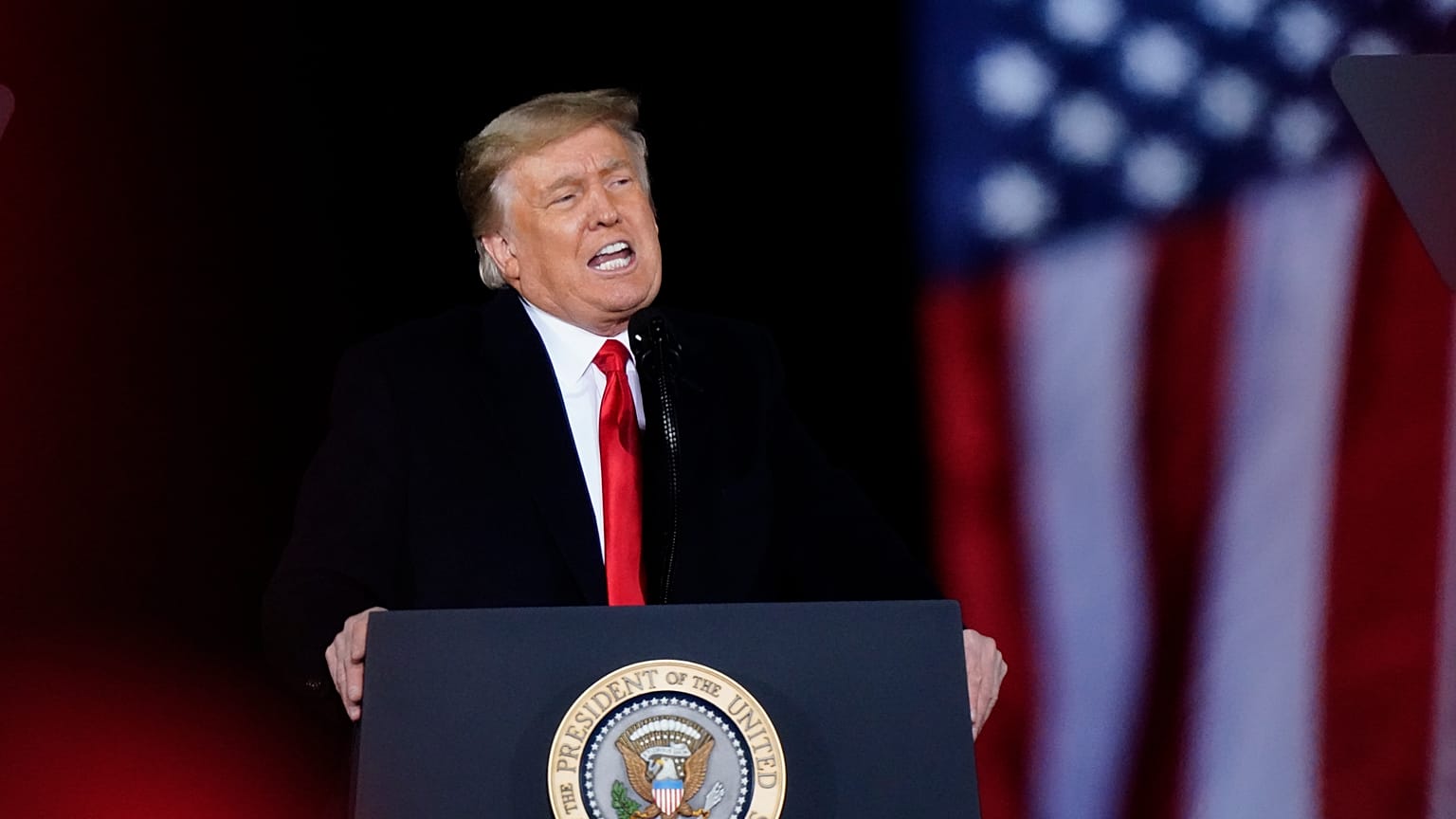 Donald Trump, le 5 janvier 2021 à Dalton en Géorgie, aux Etats-Unis