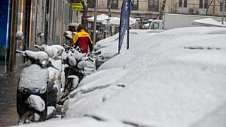 Schnee in Madrid - schon den zweiten Tag in Folge heftige Schneefälle in Spanien