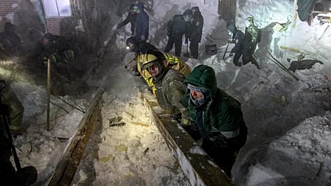 Rettungsarbeiten an der Unglücksstelle