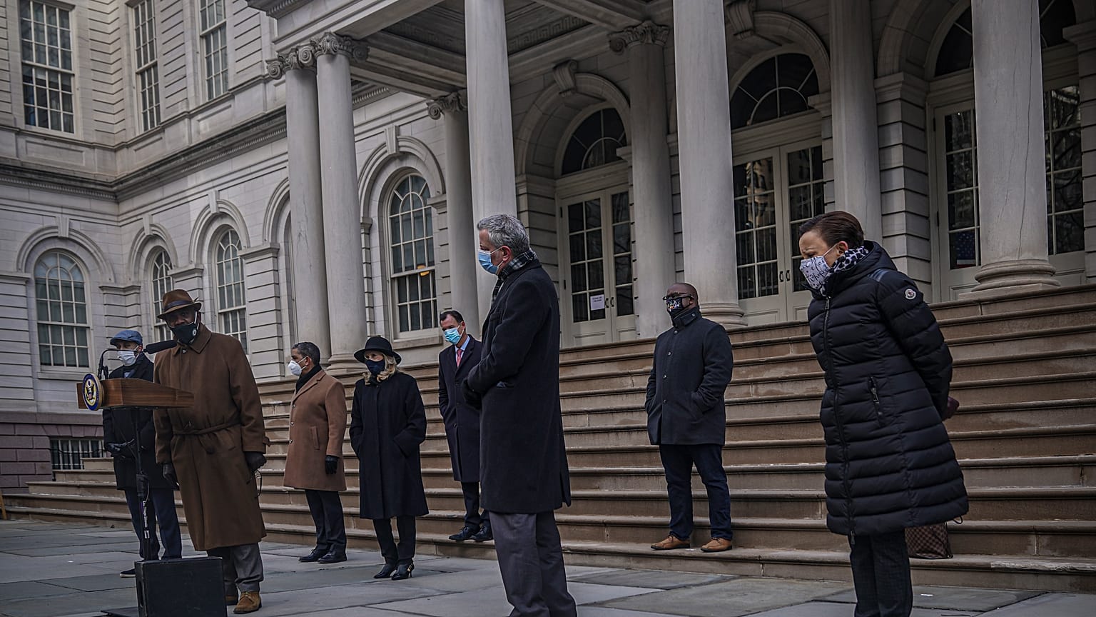 Varios congresistas demócratas este sábado en Nueva York