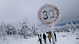 Schnee in Sachsen - Symbolbild