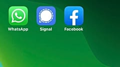 سه اپلیکیش واتس‌اپ، سگنال و فیس‌بوک