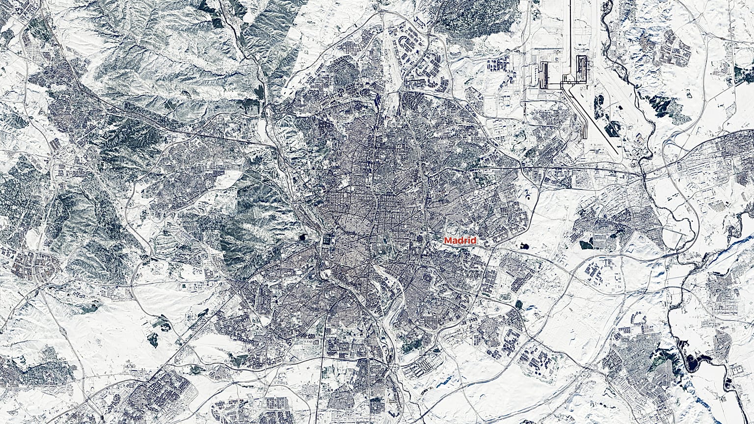 Madrid, como nunca la habíamos visto antes, desde el espacio
